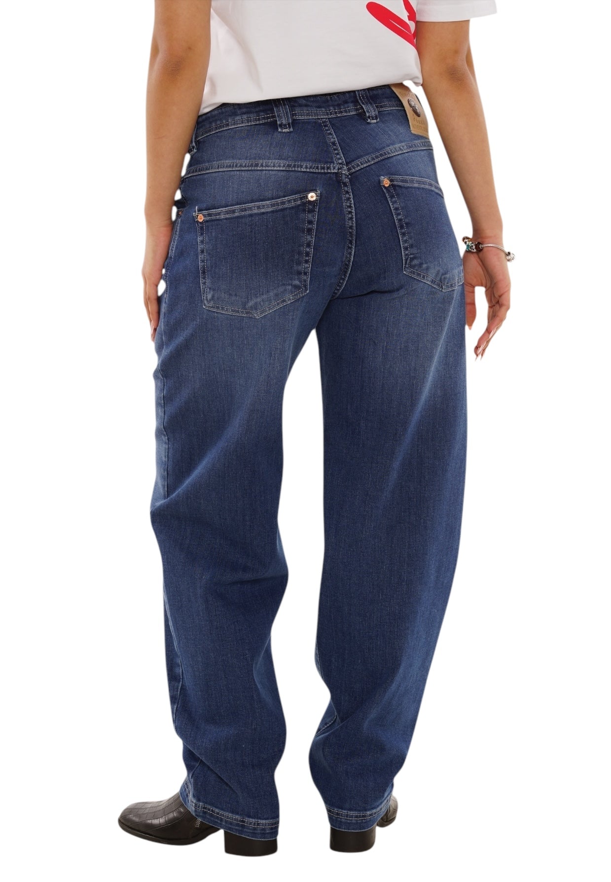 Image of Picaldi Zicco 471 Lozano Damenjeans - Stretch-Relaxed-Tapered Fit - Washed Indigo Blue (Women-Outlet)