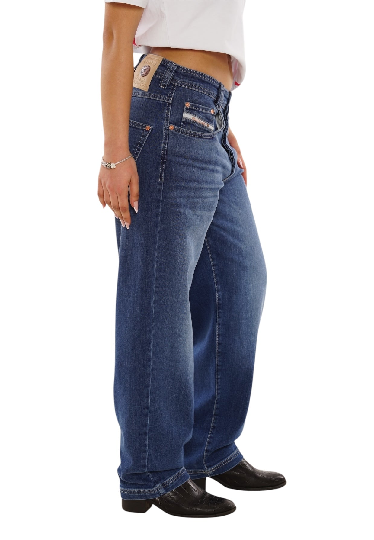 Picaldi Zicco 471 Lozano Damenjeans - Stretch-Relaxed-Tapered Fit - Washed Indigo Blue (Women-Outlet)