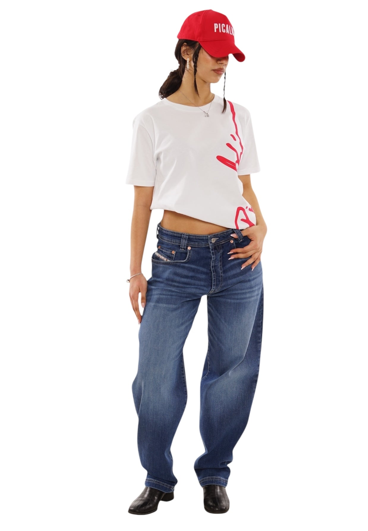 Picaldi Zicco 471 Lozano Damenjeans - Stretch-Relaxed-Tapered Fit - Washed Indigo Blue (Women-Outlet)