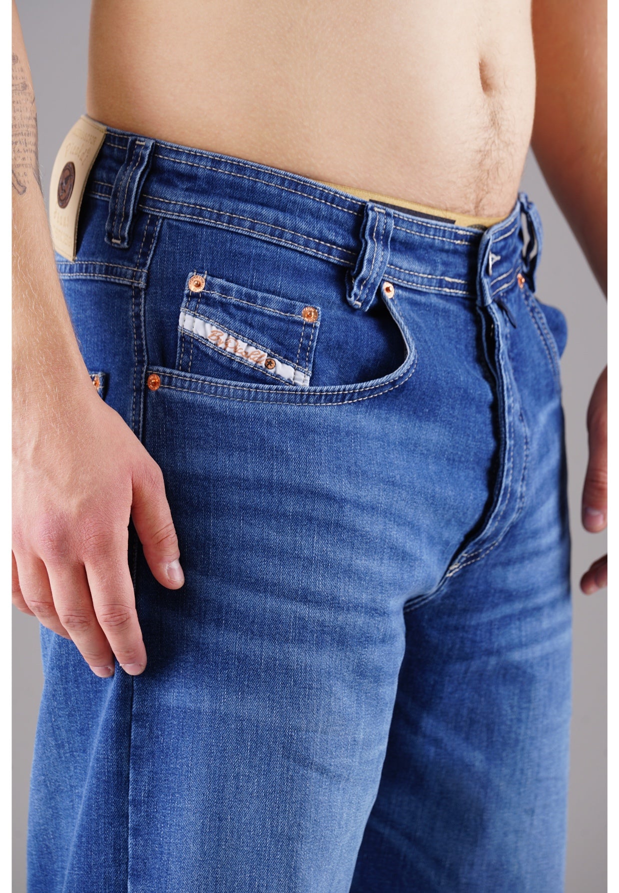 Picaldi Zicco 471 Lozano Herrenjeans- Stretch-Relaxed-Tapered - Washed Indigo Blue