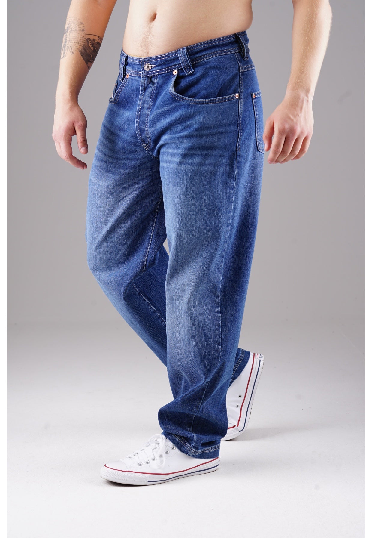 Image of Picaldi Zicco 471 Lozano Herrenjeans- Stretch-Relaxed-Tapered - Washed Indigo Blue