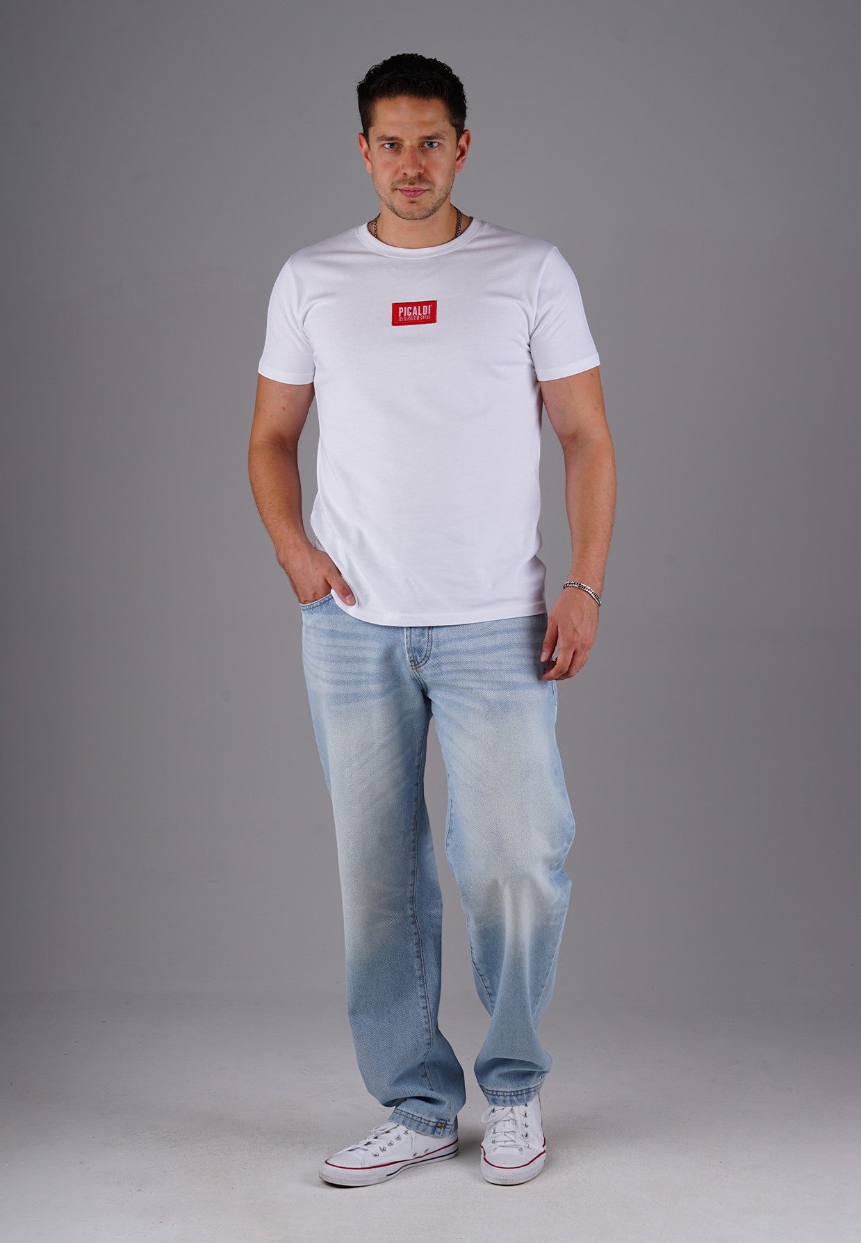 Image of Picaldi Zicco 472 Diamond Herrenjeans - Relaxed-Tapered Fit in Icewashed Sky