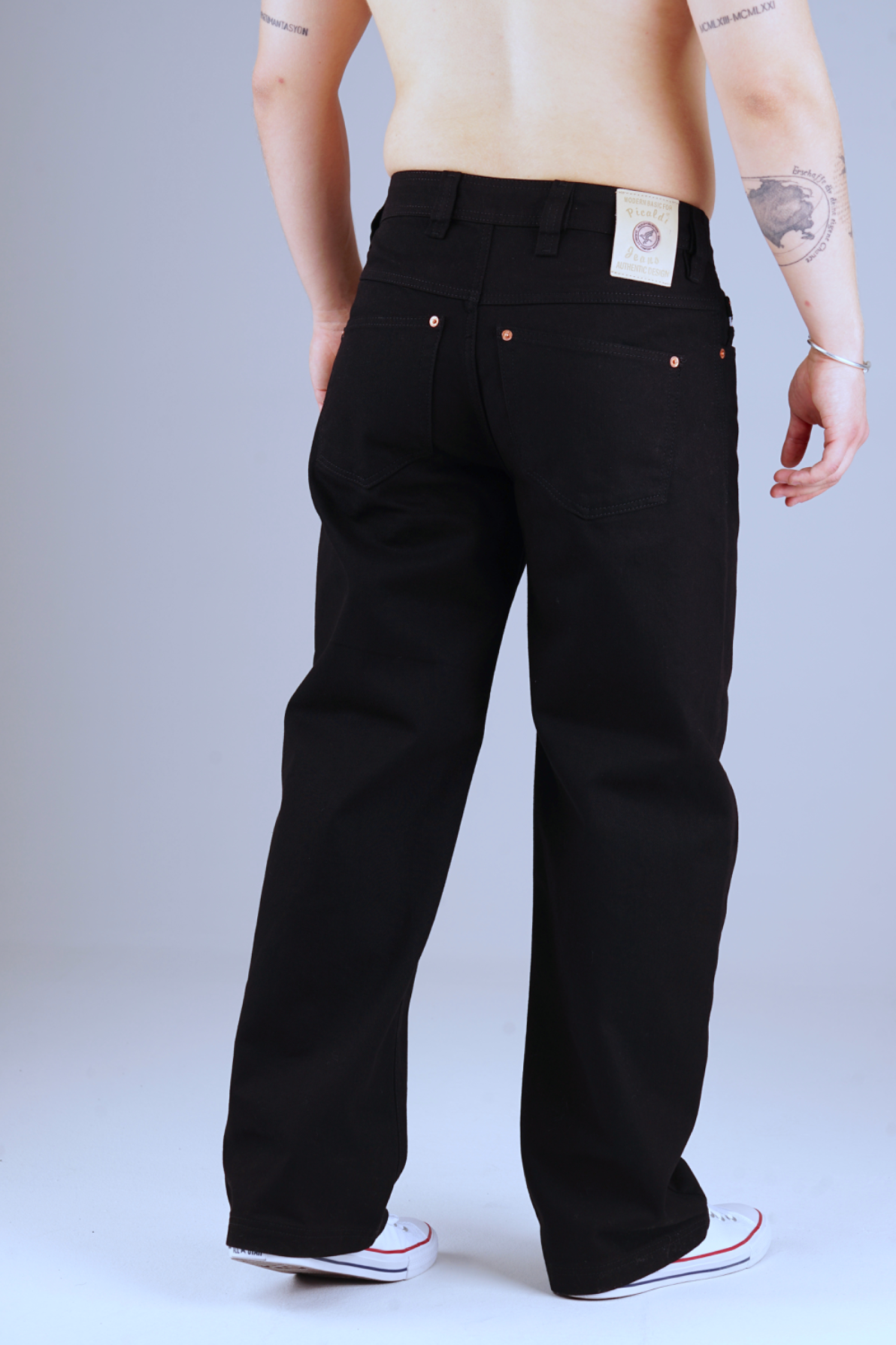 Picaldi Zicco 474 Black Herrenjeans - Baggy Fit mit Straight Leg - Clean Black