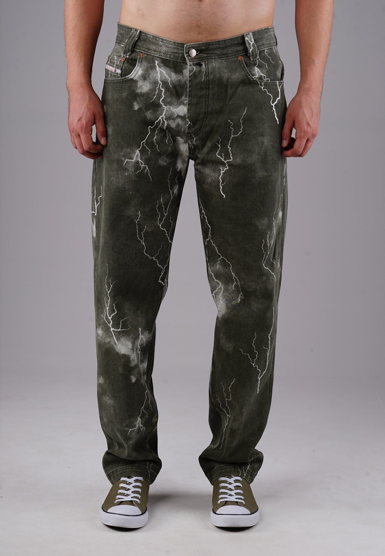 Picaldi Herren Jeans Zicco 472 Flash Khaki - Relaxed Tapered Fit - Dark Olive Thunder Wash