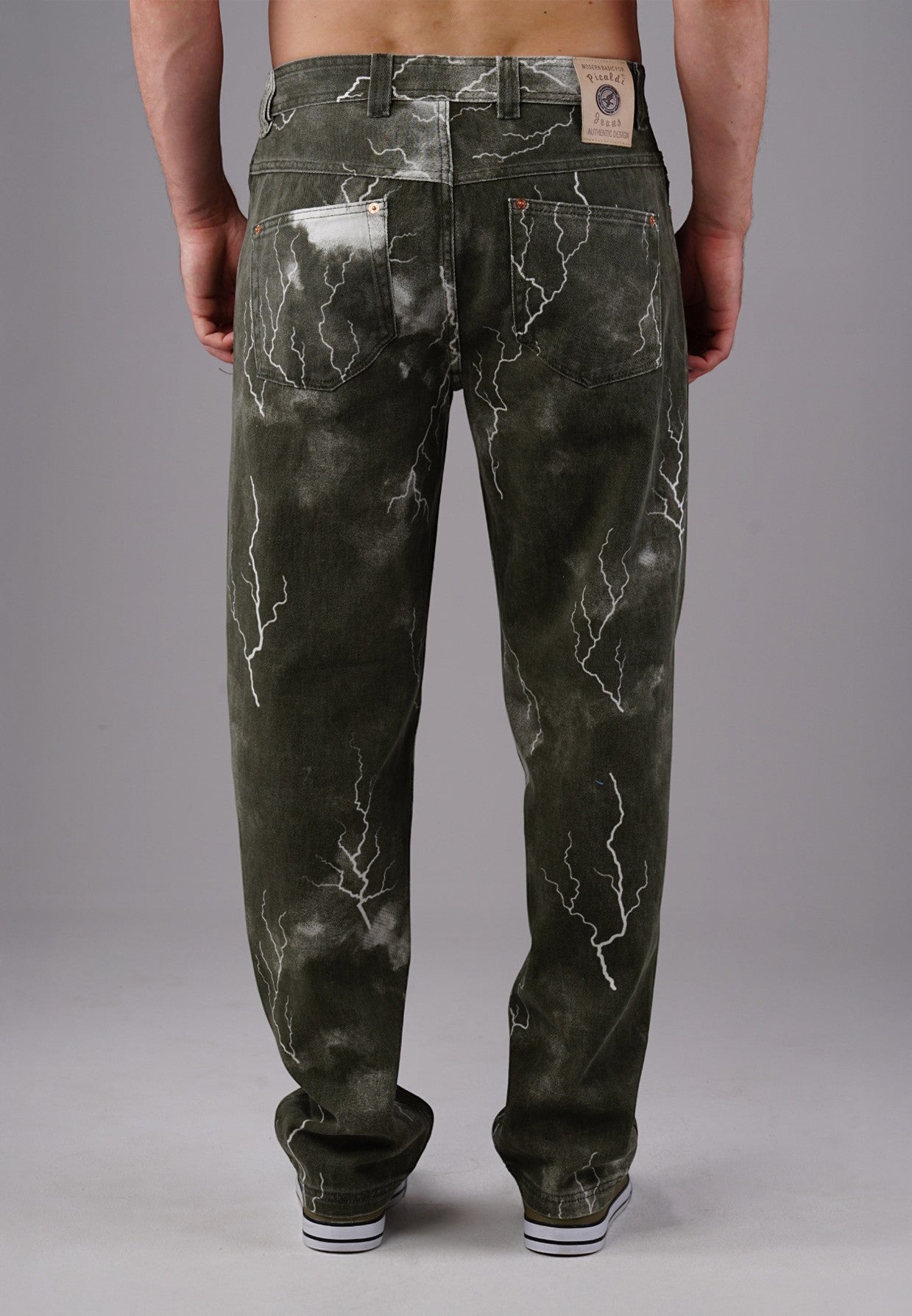 Image of Picaldi Herren Jeans Zicco 472 Flash Khaki - Relaxed Tapered Fit - Dark Olive Thunder Wash