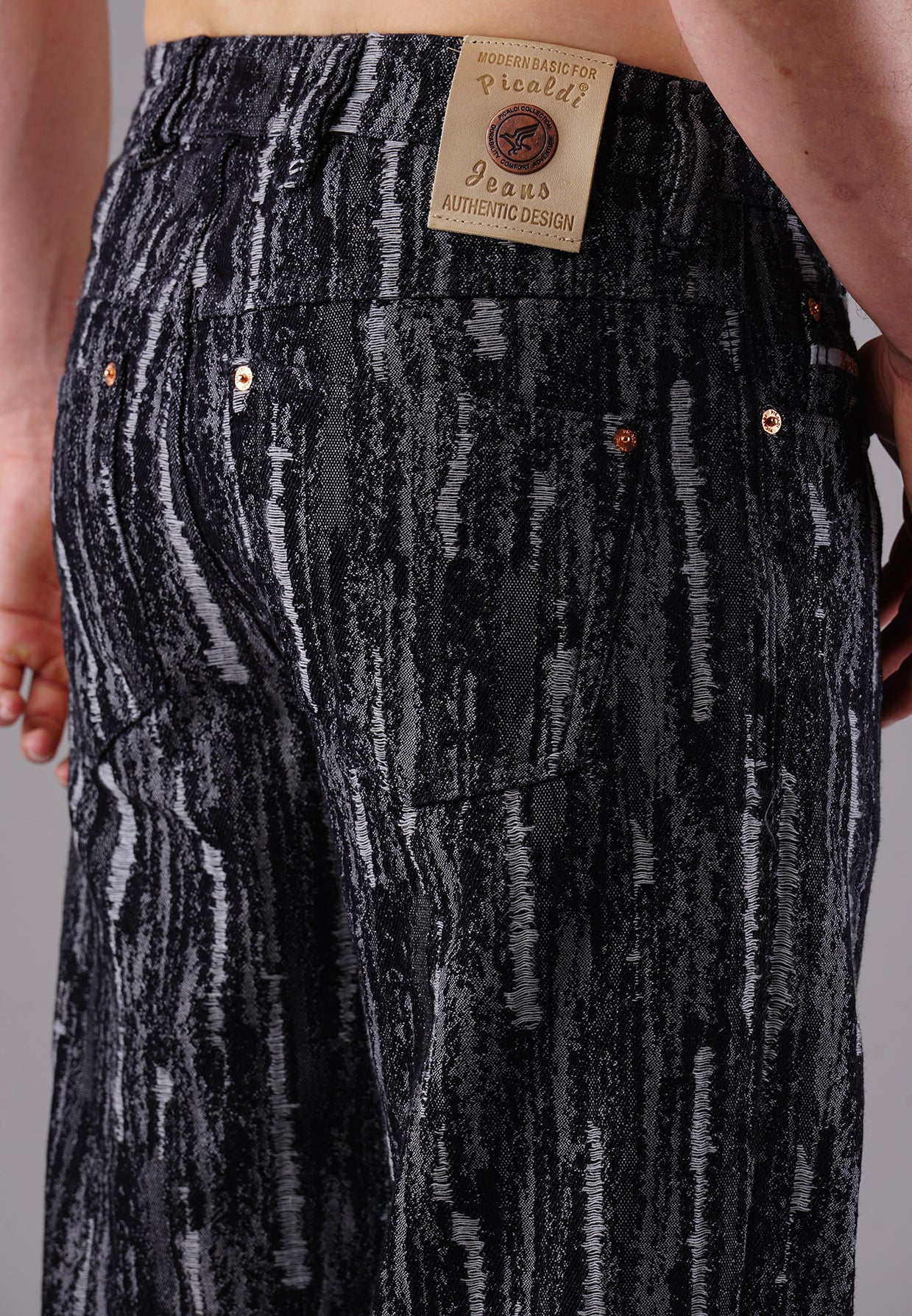 Image of Picaldi Herren Jeans Zicco 472 Rainly - Relaxed Tapered Fit - Dark Grey Rainfall