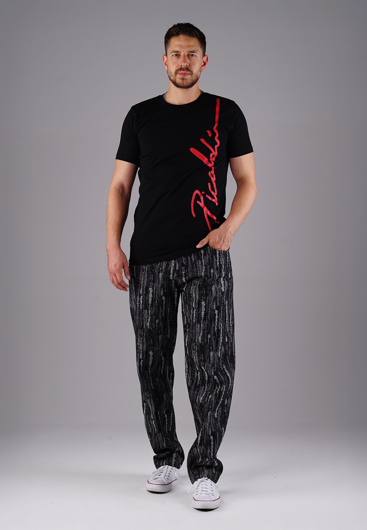 Image of Picaldi Herren Jeans Zicco 472 Rainly - Relaxed Tapered Fit - Dark Grey Rainfall